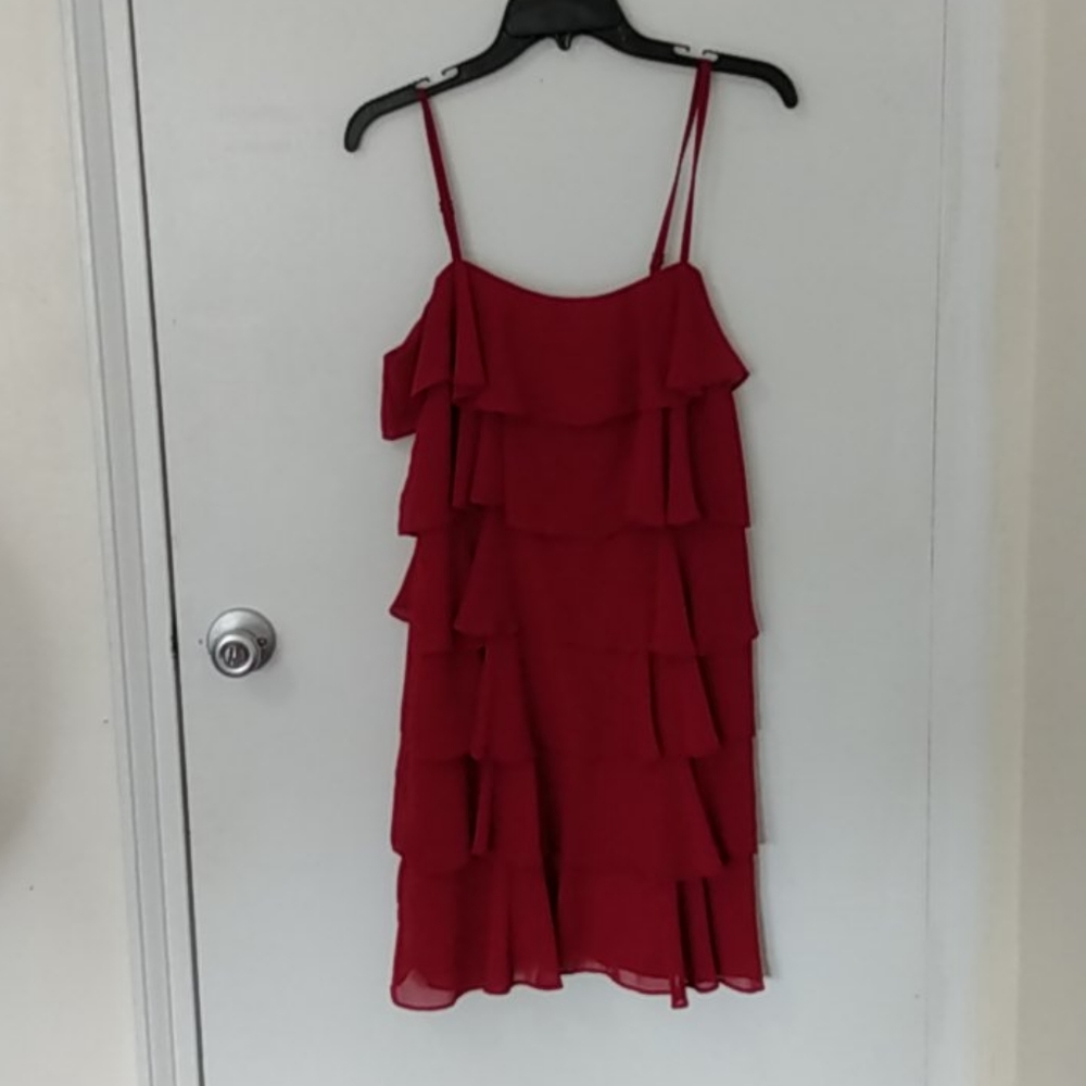 Red ann taylor dress size 10